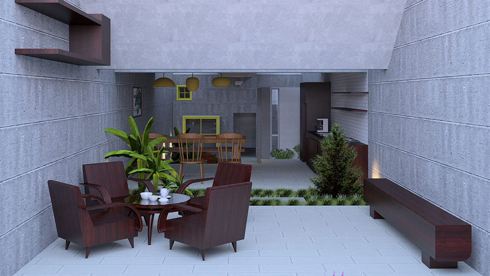 مدل سازی حیاط خانه در 3D Max